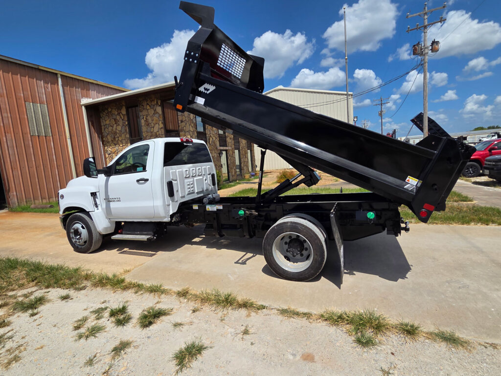 Custom Chevrolet work truck with steel underbody dump body built by Warren Truck and Trailer